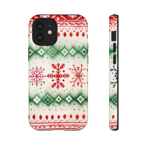 Icelandic Watercolor inspired by Christmas Sweaters - Impact Resistant Phone Case iPhone 12 Mini Matte